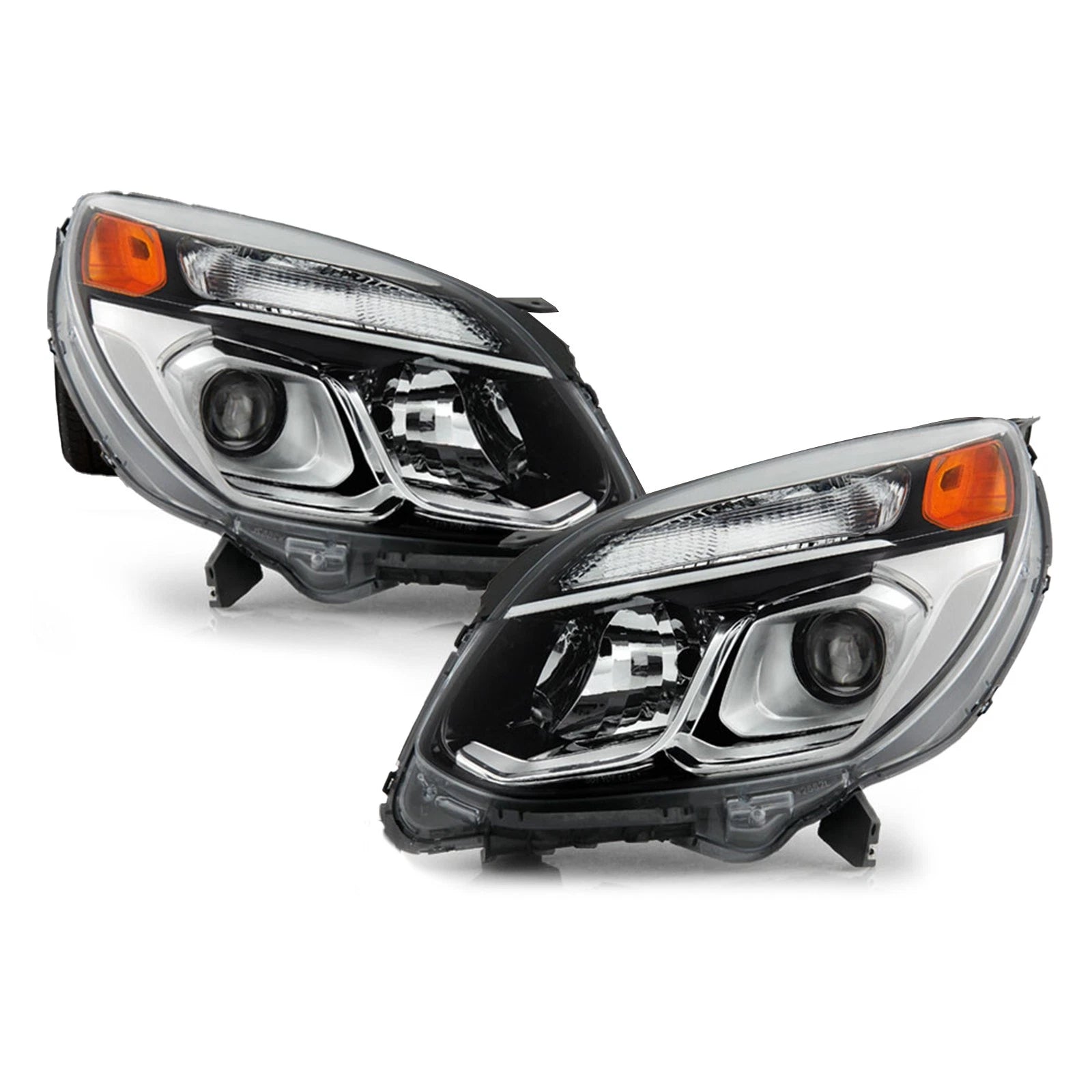 Halogen Headlights Set of 2 for Chevrolet Equinox (2016–2017) w/Bulbs