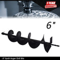 6" Earth Auger Drill Bits for Gas Powered Post Hole Digger (Gas)
