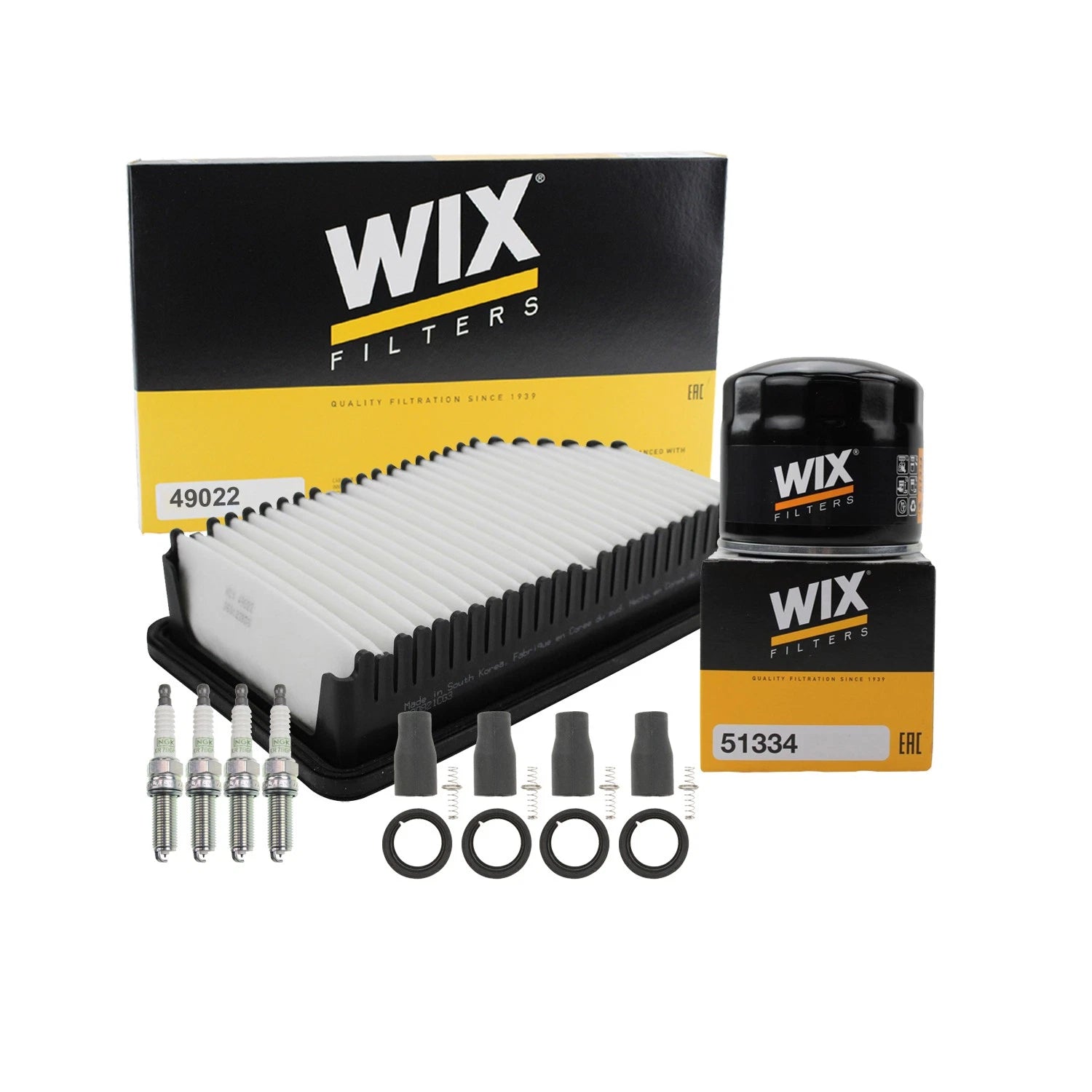 Tune Up Kit with 4 NGK Spark Plugs & Coil Boots for Kia Soul (2010–2019)