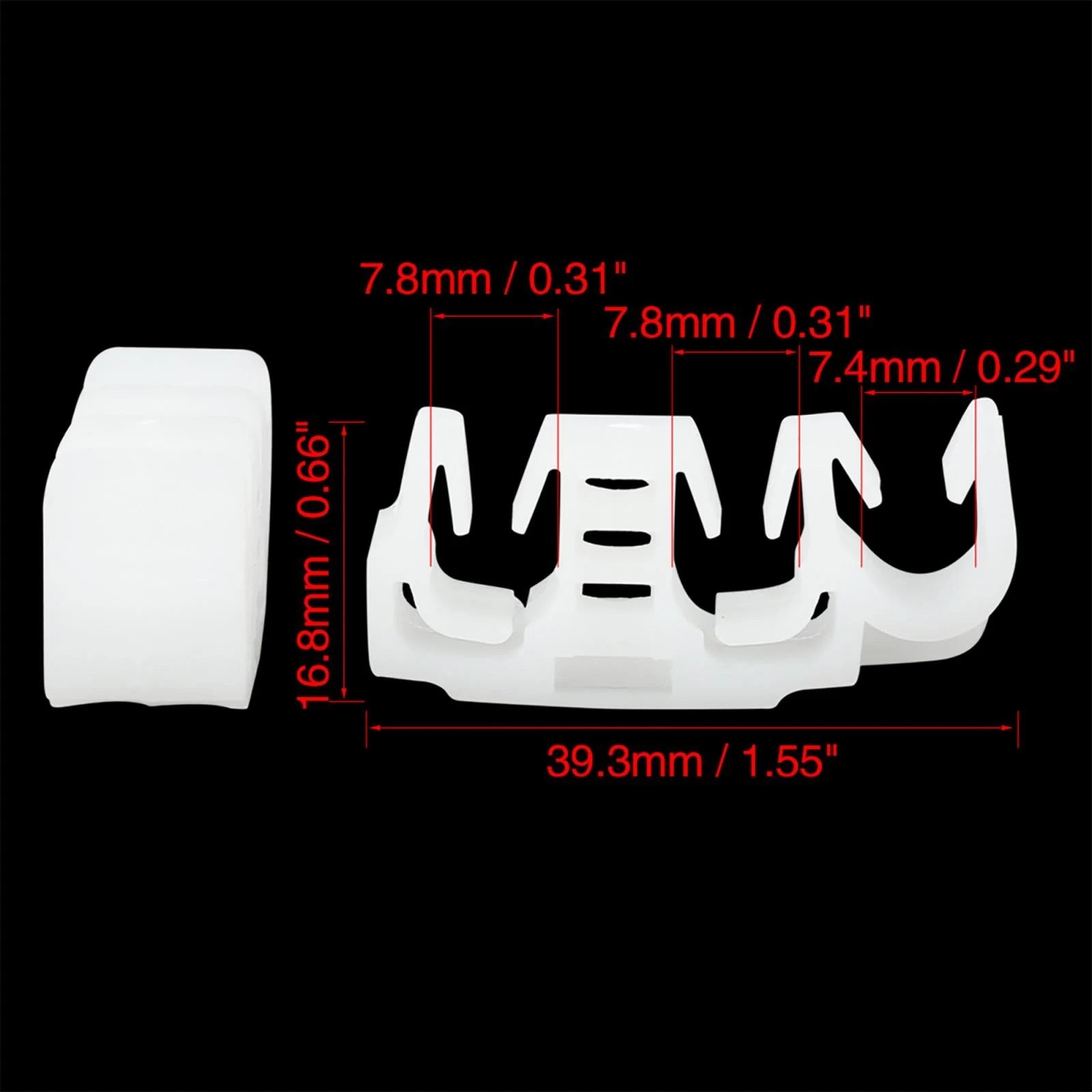 20pcs 39.3x16.8mm Plastic 3 Way Hose Clip for Volkswagen 