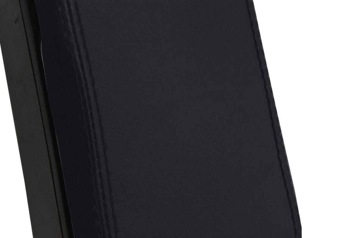 Console Lid Armrest Cover for Nissan D22 Frontier (1999–2004) Black PVC Leather
