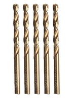 Set of 5 Ultra hardened steel drill bits for stainless steel