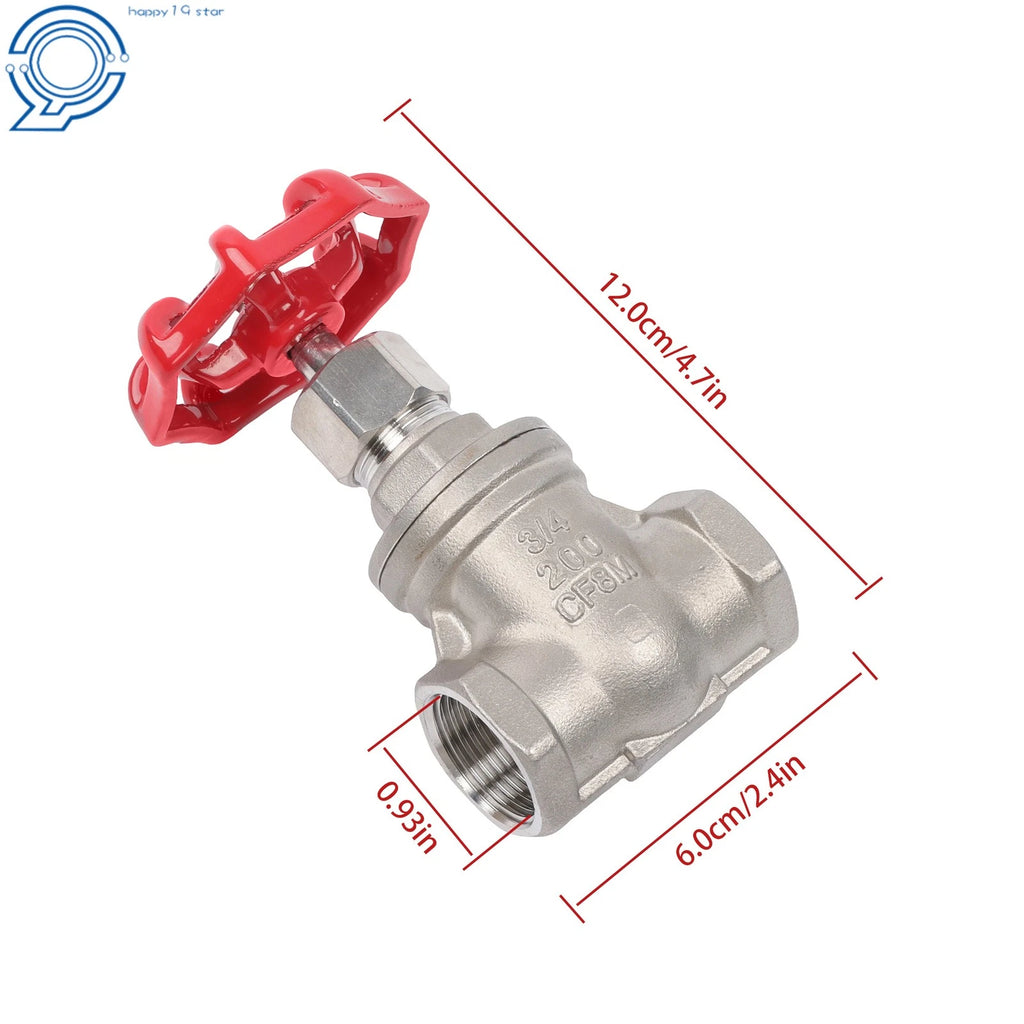 200WOG Stainless Steel Gate Valve for Industrial Use (3/4" NPT)