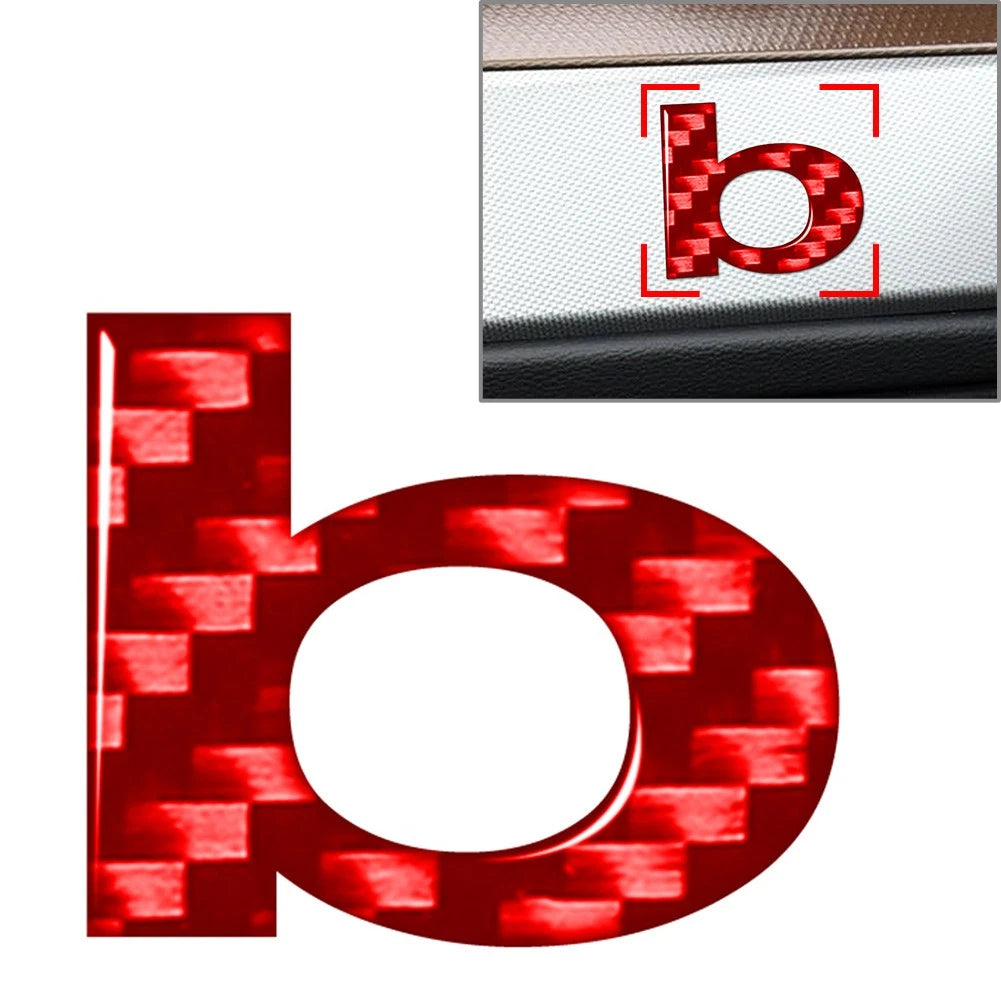 Set of 4 Red Lowercase Alphabet Letter Decals for Door Wall Window Badge
