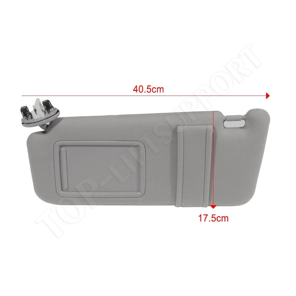 Left Driver Side Sun Visor for Toyota Camry (2007–2011) W/Sunroof Light Gray