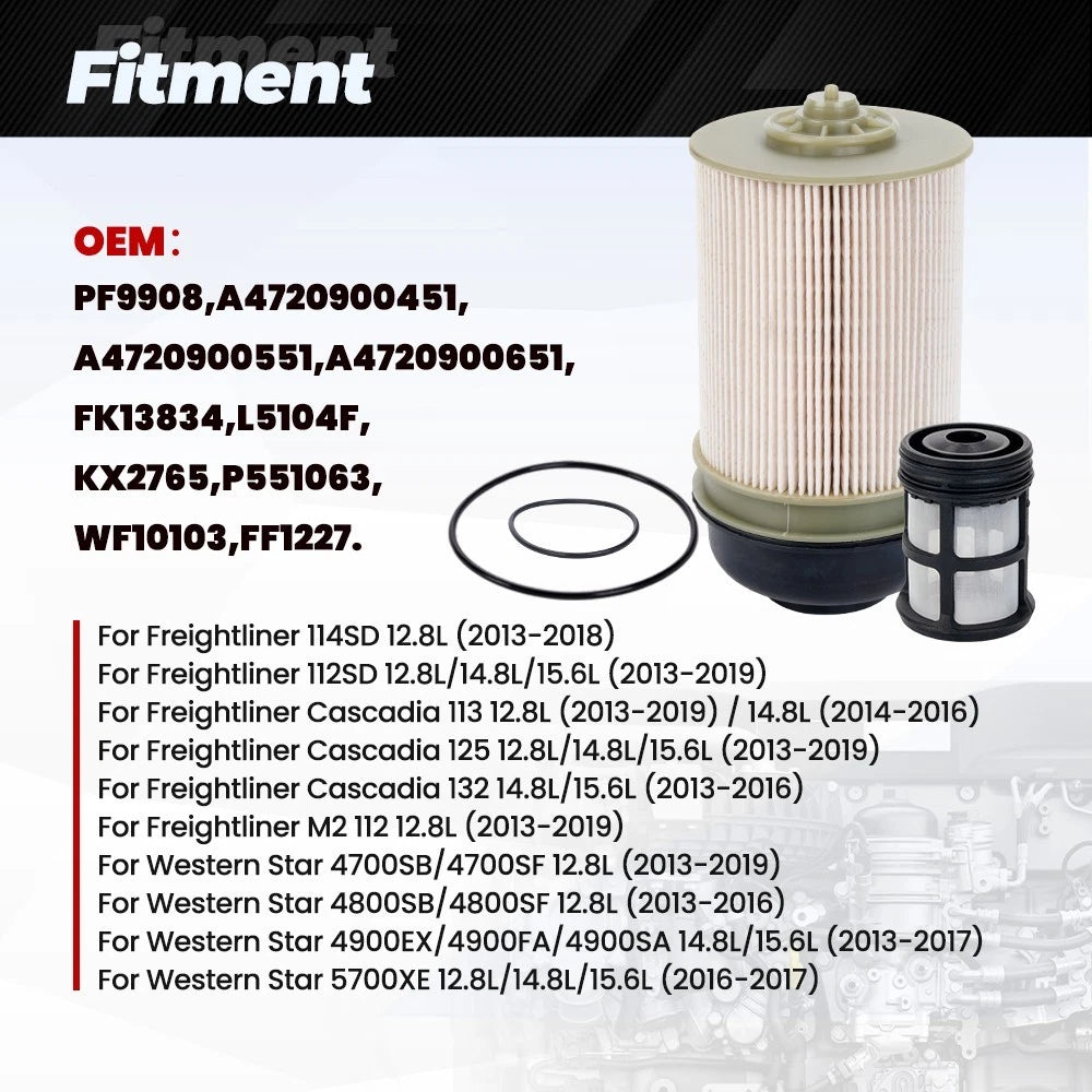 Oil & Fuel Filter Kit for DD13 DD15 DD16