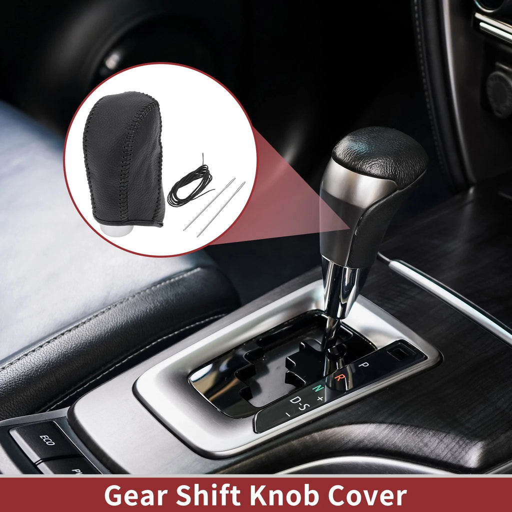 1 Pc Gear Shift Knob Cover for Subaru Forester (2014–2017) Pebbled Black