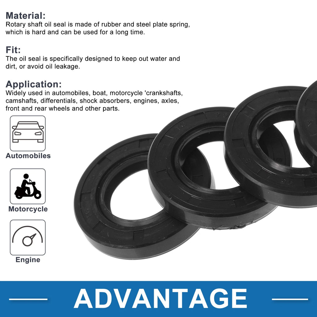 Set of 5 Oil Seal Rotary Shaft Seal Nitrile Rubber 25x45x8mm