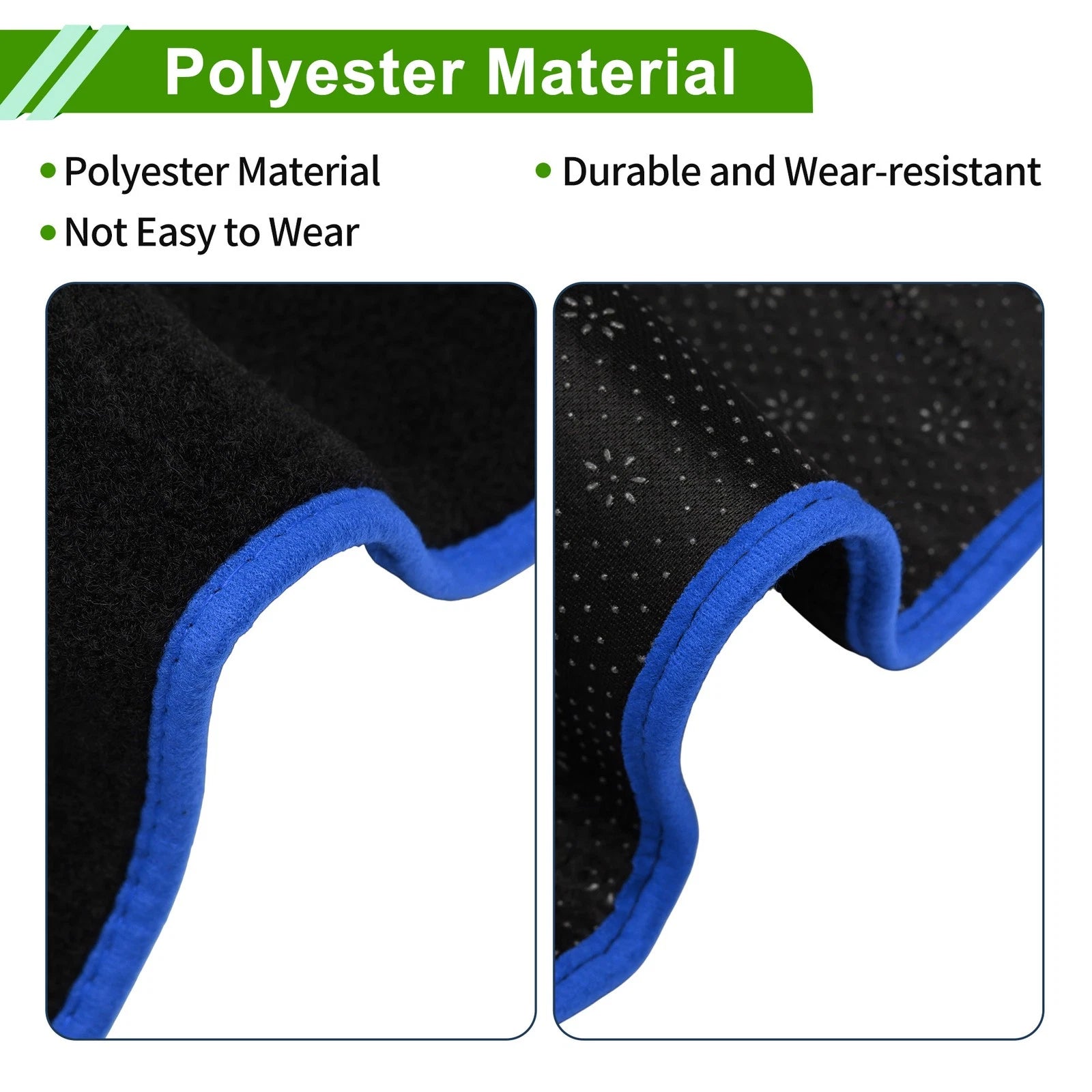 Dashboard Cover for Toyota Mark X 120 Series (2004–2009) Black Blue Non-Slip