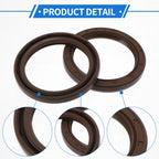 2X Oil Seal Rotary Shaft Seal FKM Rubber 48x62x7mm for Various Models