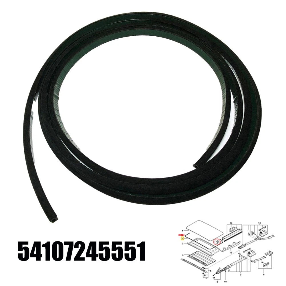 Sunroof Seal Gasket for BMW E39 E60 F10 F01 (1995–2019) Black Rubber