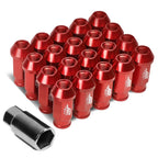 Set of 20 J2 7075 Forged Aluminum M12x1.25 Open-End Lug Nuts for Universal