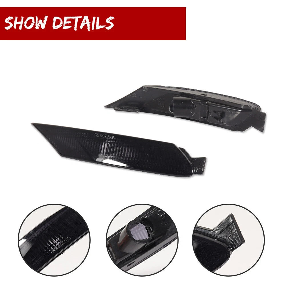 2X Smoked Lens Front Side Marker Lights for Mazda RX-8 (2004–2008)