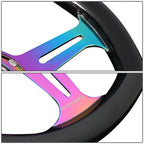 NRG 31cm Black Wood Grain Grip Steering Wheel for Universal Fit (All Years)
