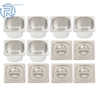 Set of 6 Steam Table Pan 1/6 4 Inch Deep Stainless Steel
