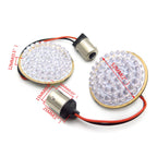 2X 1156 Front LED Turn Signal Light Amber w/ Smoke Cover for Harley Davidson
