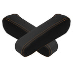Leather Synthetic Armrest Cover for Honda Element (2005–2011) Black Orange Stitch