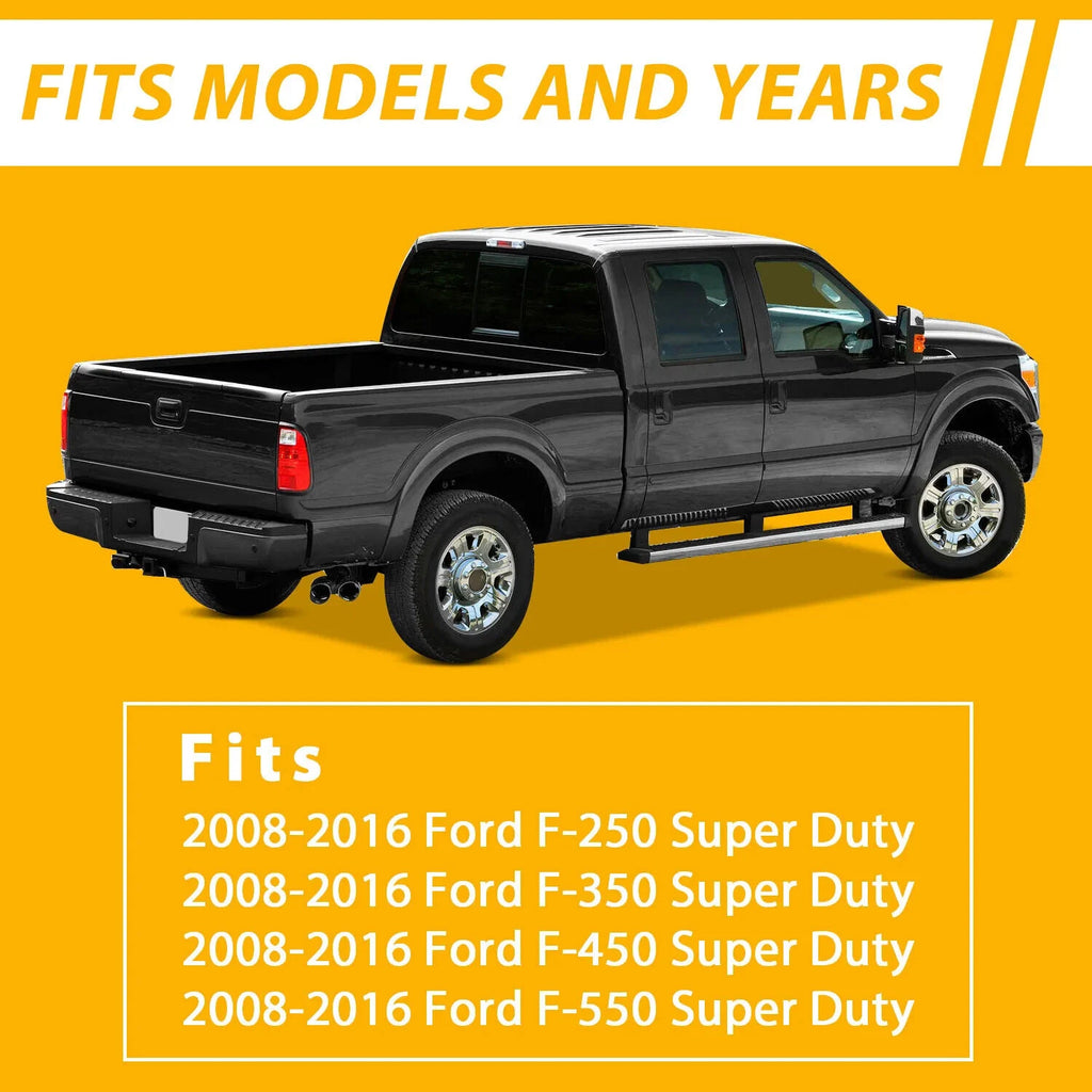 Set of 2 Tailgate End Cap Molding Trim for Ford F250 F350 (2008–2016)
