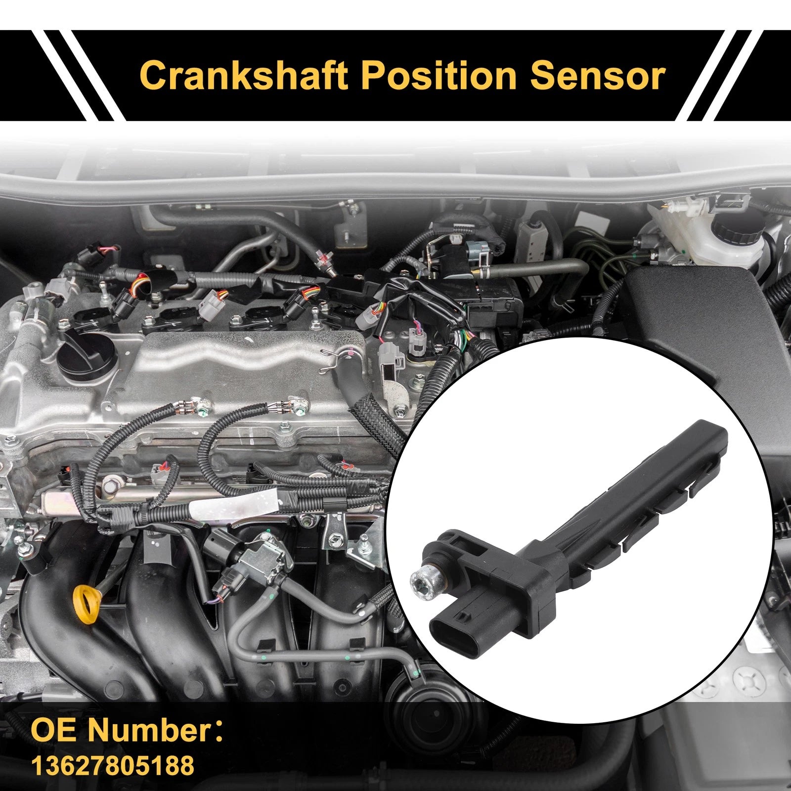 Crankshaft Position Sensor No.13627805188 for BMW E90 320d, F10 525d (2004–2016)