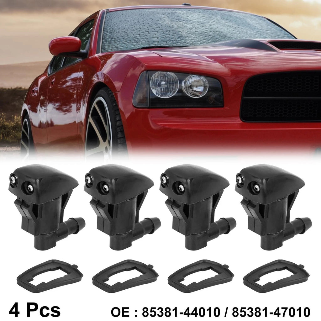 Set of 4 Windshield Washer Nozzles for Toyota Camry Tacoma (85381-44010)