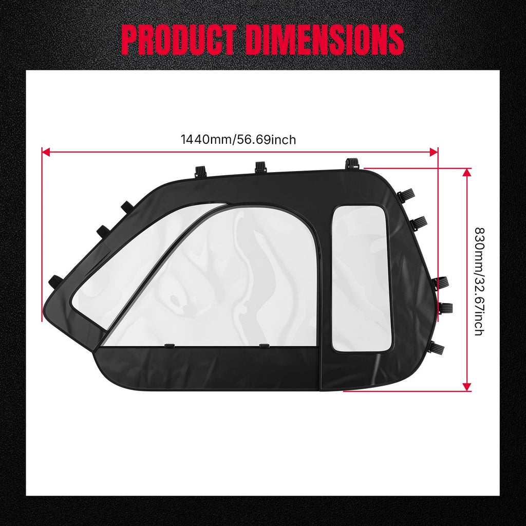 2X Soft Upper Door Cab Enclosure for Polaris RZR XP 1000 (2014–2023)