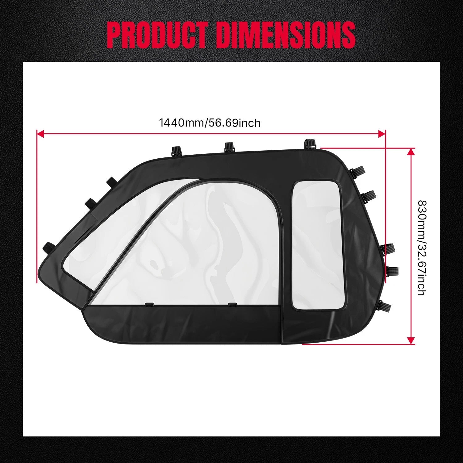 2X Soft Upper Door Cab Enclosure for Polaris RZR XP 1000 (2014–2023)