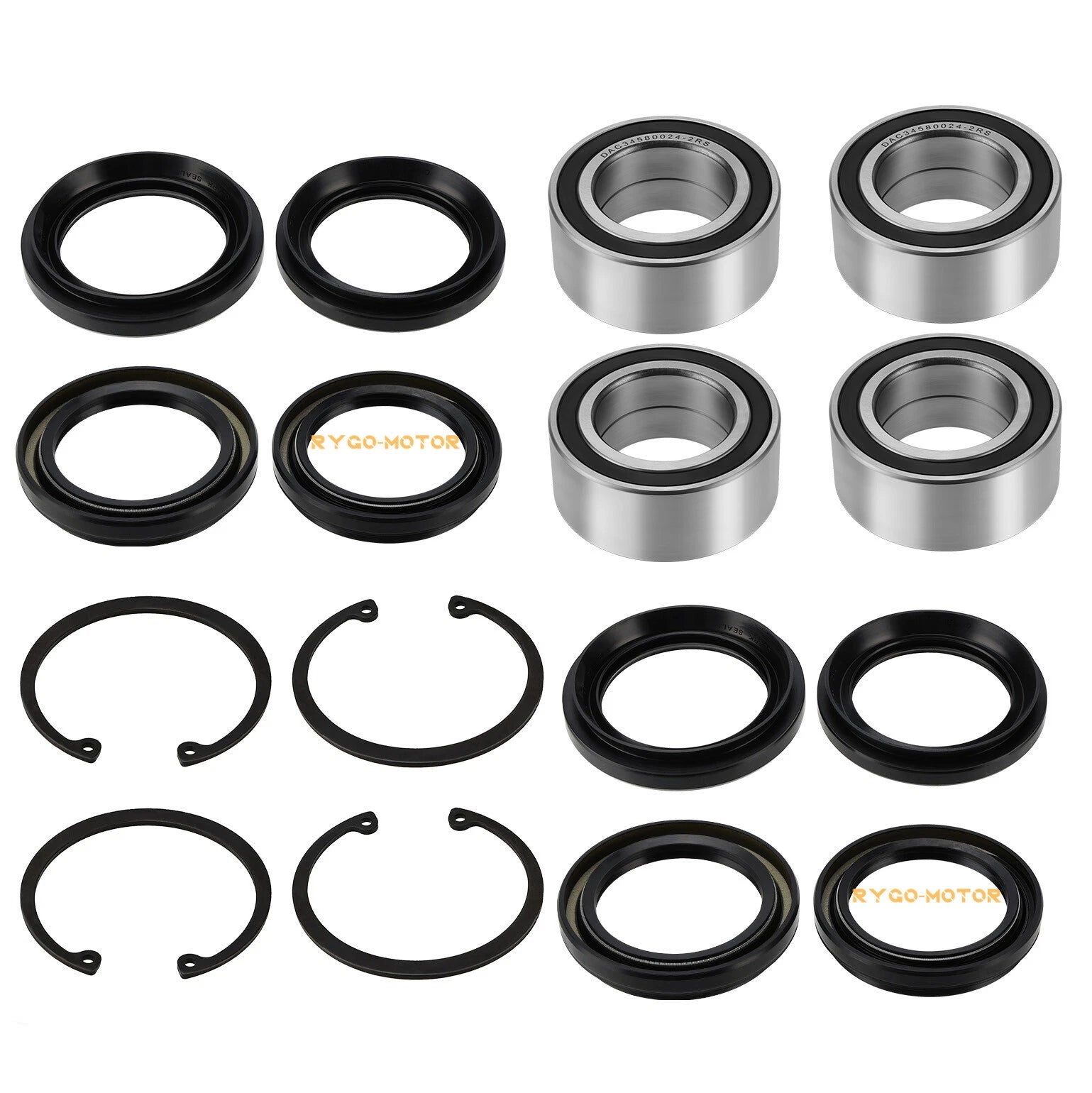 4X Rear Wheel Bearings & Seals Kit for Honda Rincon 650 TRX650FA (2003–2005)