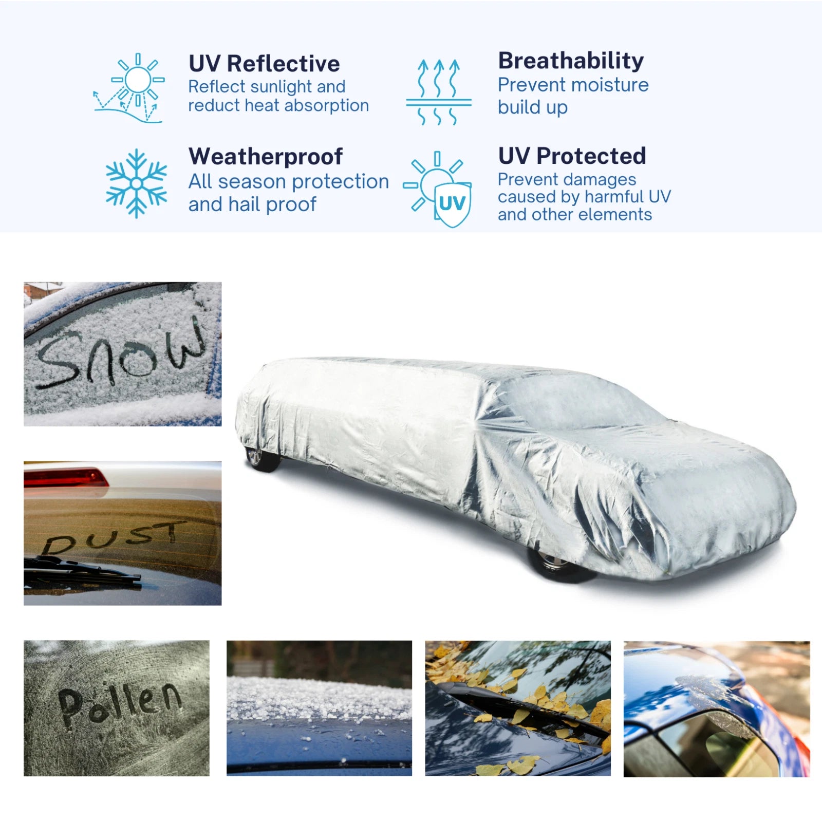 Car Storage Cover for Limousine (32 ft) Waterproof Heavy Duty