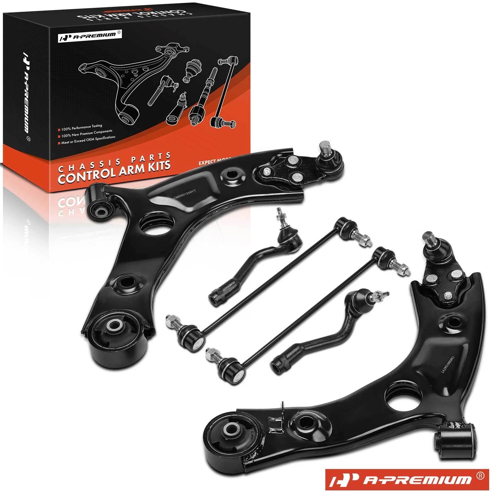 6X Control Arm with Ball Joint, Sway Bar & Tie Rod for Kia Model