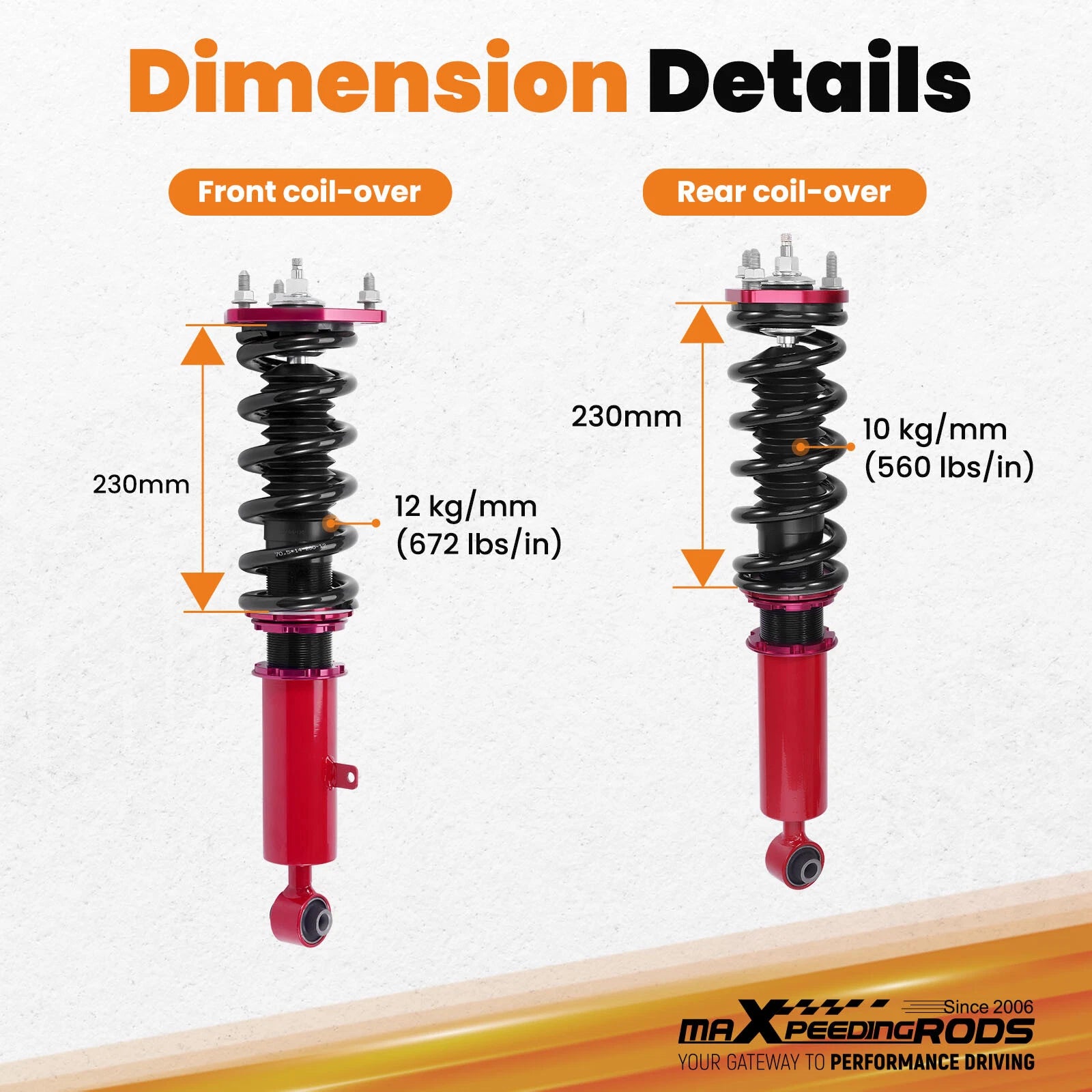 Coilover Suspension Kit for Lexus GS300 GS400 GS430 (2001-2005)