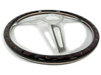 15 Inch Billet 3 Spoke Steering Wheel Wood Riveted with Horn Button for Universal (2001–2025)