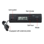 Digital Car Thermometer with Clock Function for Universal Fit
