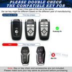 2pcs Silver Remote Key Fob Shell Case for Ford Explorer Edge F-150 F-250 (2011-2025)