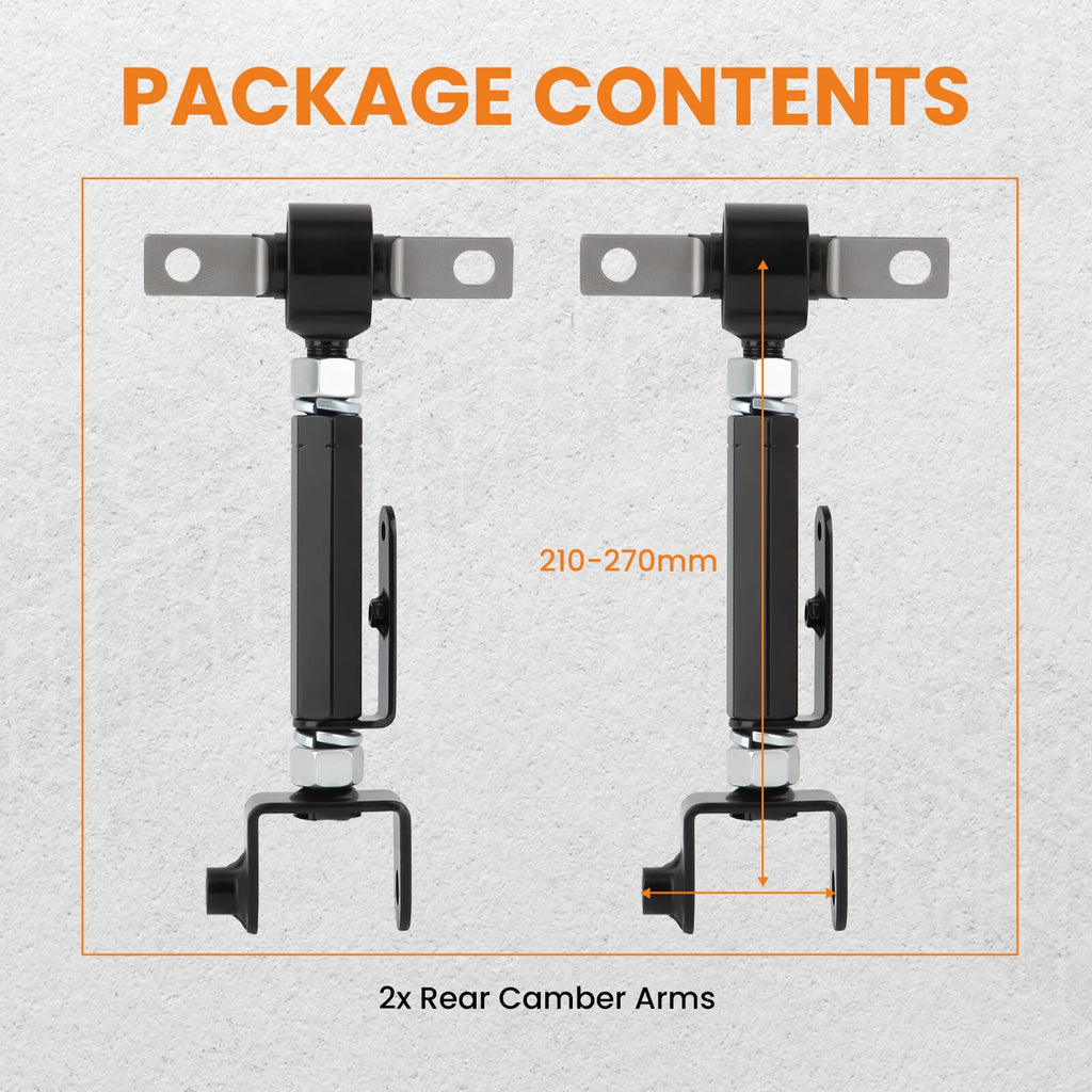 2X Adjustable Rear Camber Arm Suspension for Honda Civic (2001–2005) Acura RSX (2002–2006)
