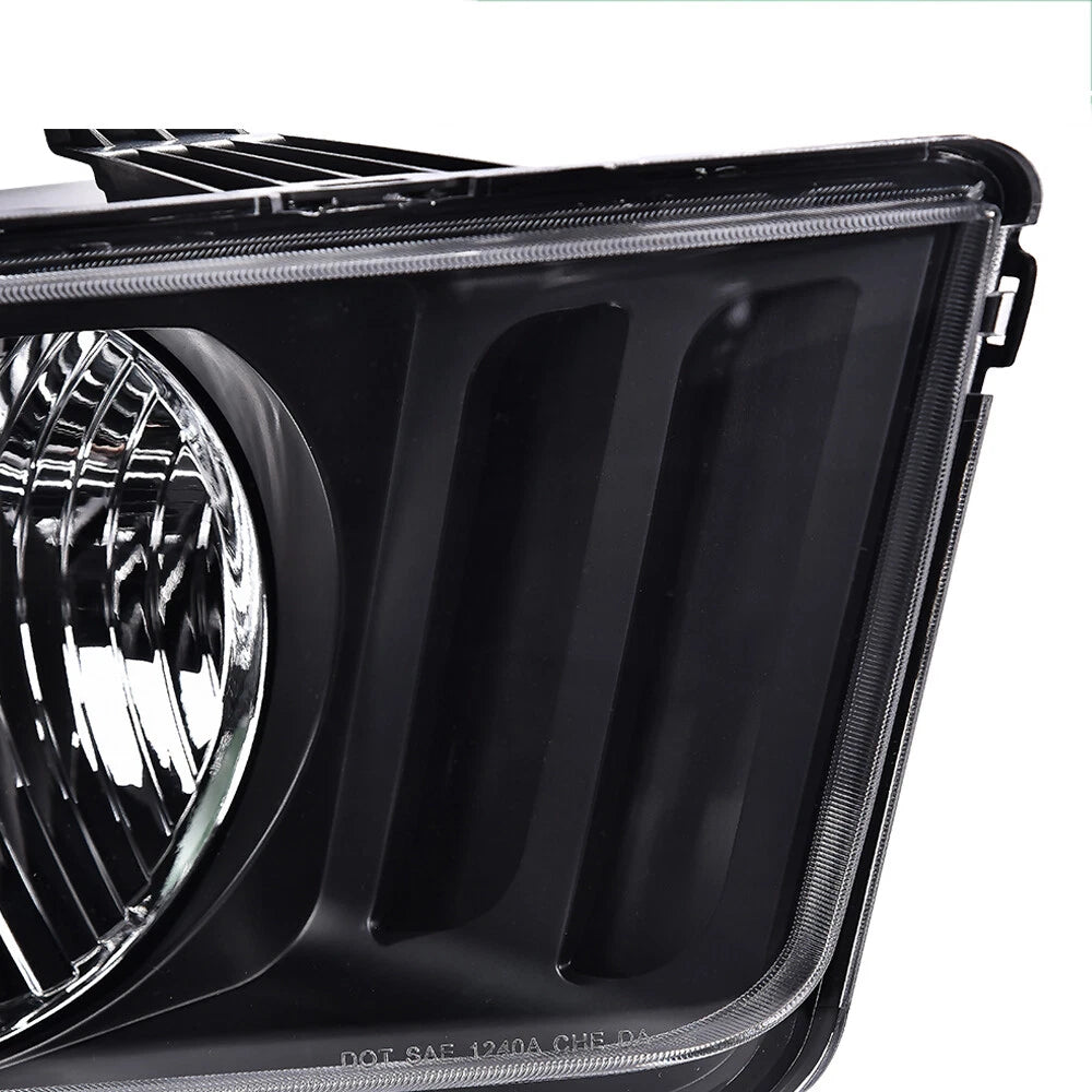 Right Passenger Side Headlight Assembly for Ford Mustang (2005–2009) Black