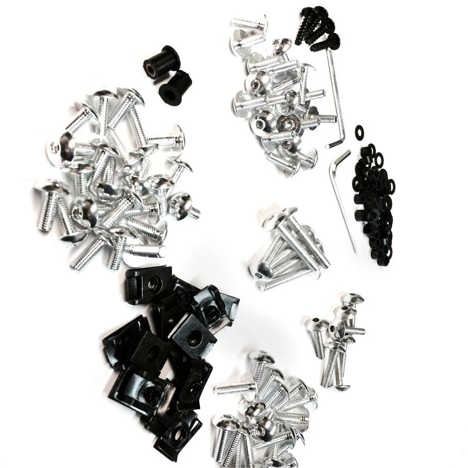 Complete Fairing Bolts Kit for Suzuki GSXR 750 (2000–2003) GSXR 1000 (2001–2002) Silver