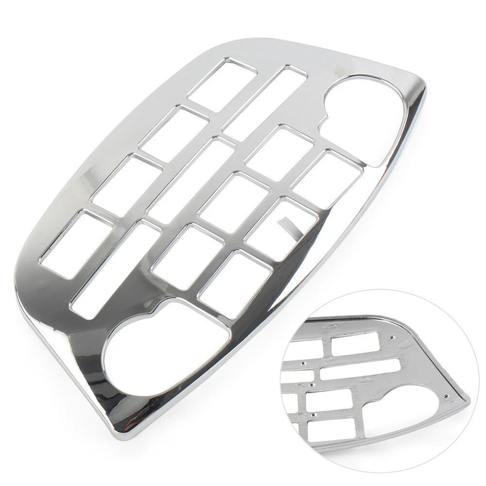 Pair ABS Plastic Radio Accent Panel for Honda Goldwing GL1800 (2001–2011) Chrome