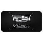 New Logo & Name on Black License Plate - Officially Licensed for Cadillac