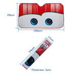 Cartoon Eye Windshield Sunshade Cover for Car - Red (No Year Specified)