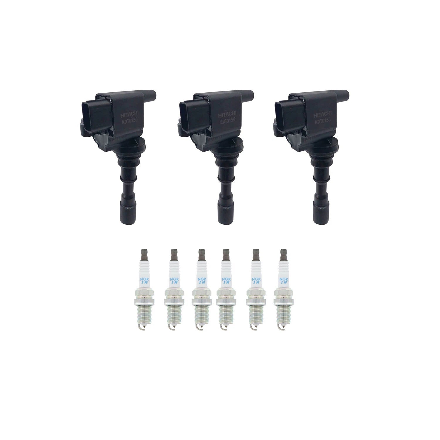 Set of 3 Ignition Coils & 6 NGK Iridium Spark Plugs for Sedona XG300 (2002–2006)