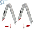 2X Aluminum Folding Arched Ramps for ATV UTV Motorcycle Lawn Mower (1500lbs)