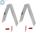 2X Aluminum Folding Arched Ramps for ATV UTV Motorcycle Lawn Mower (1500lbs)