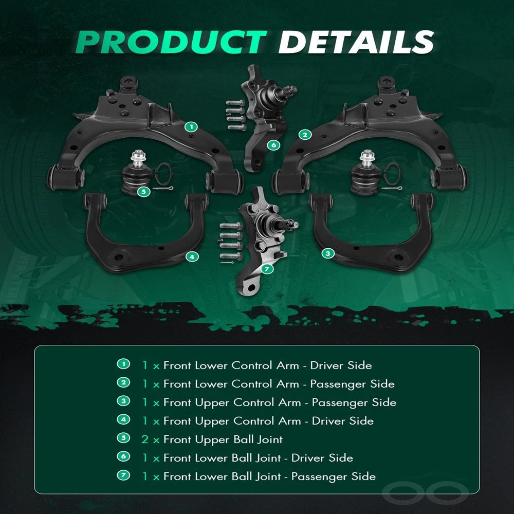 Set of 2 Front Control Arm Ball Joints for Toyota 4Runner (1996–2002)