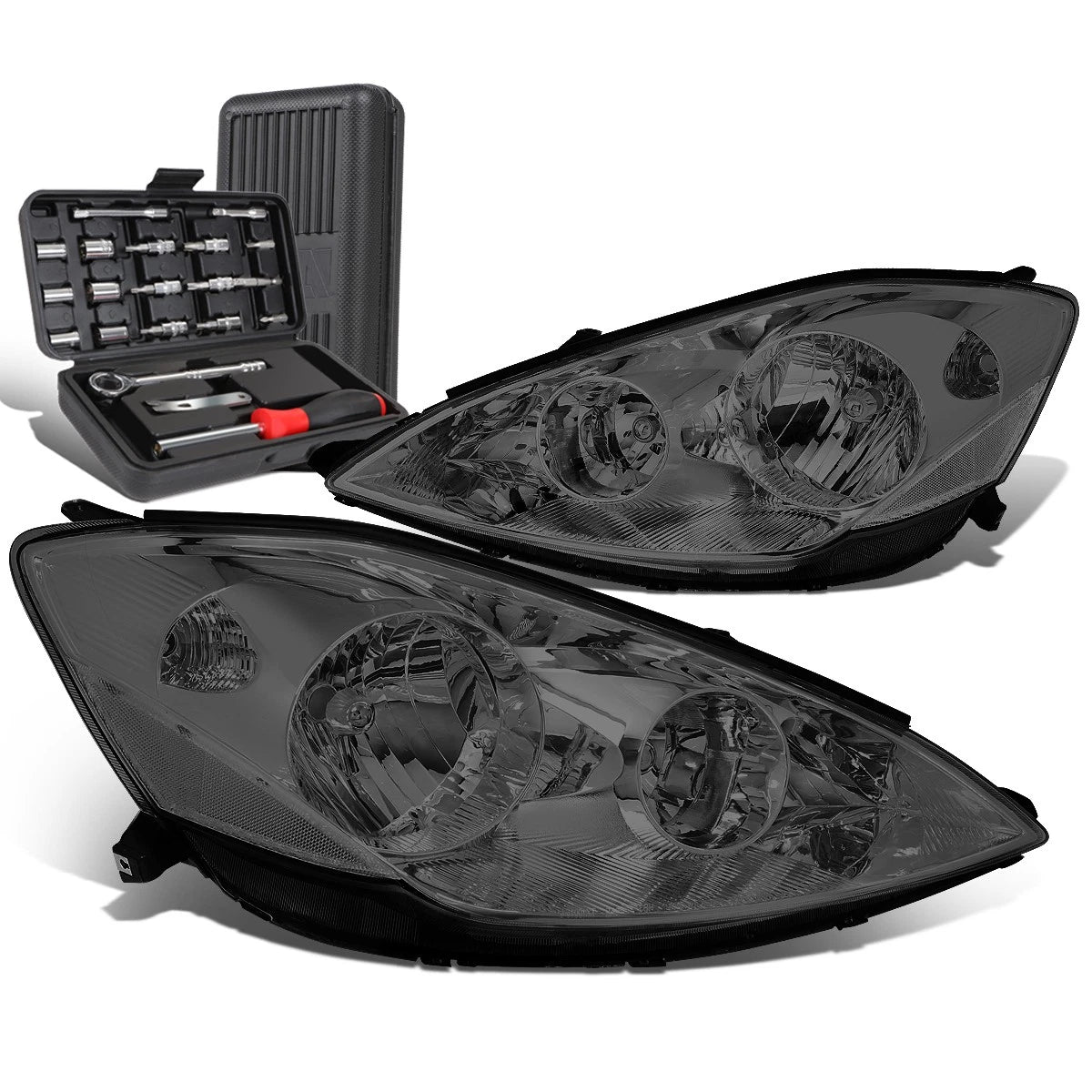Pair of Smoked/Clear Side Headlights for Sienna XL20 (2006–2010)