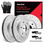 Front Drilled Brake Rotors & Ceramic Pads for GMC Sierra 1500 (2007–2023)