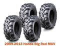 Set of 4 ATV Tires 25x10-12 for Honda Big Red MUV (2009–2013)