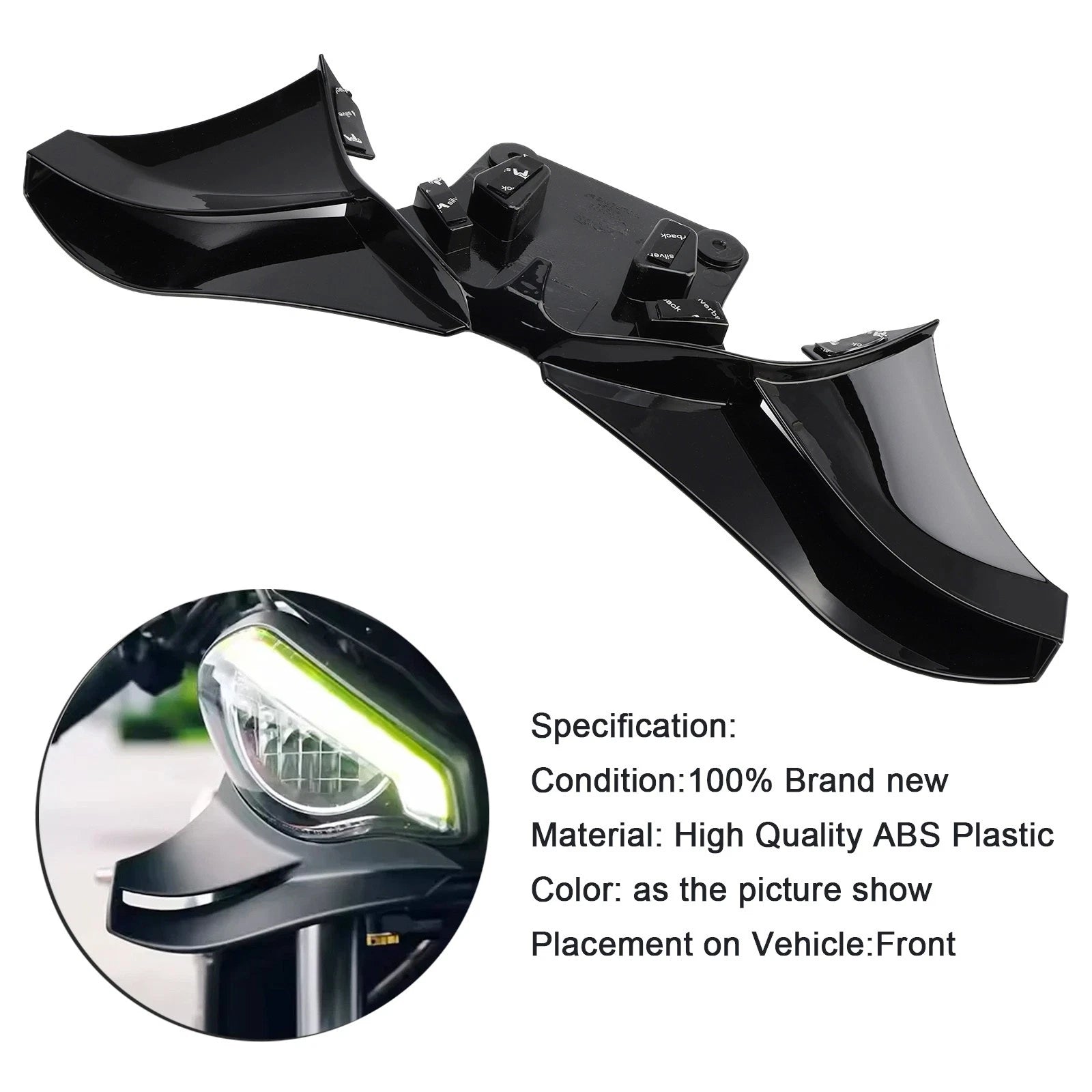 Front Spoiler Winglet for Street Triple 765R/RS (2023–2025) Black