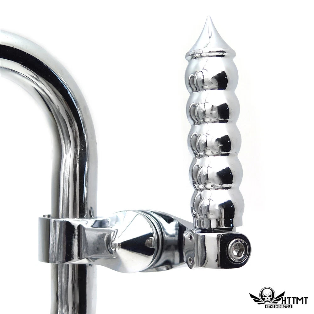 Chrome 2.5" Long Foot Pegs for Harley SuperLow 120 (2011–2020)