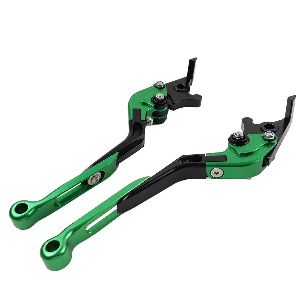 Green Extendable Brake Clutch Levers for Aprilia Tuono V4 1100RR 17-21