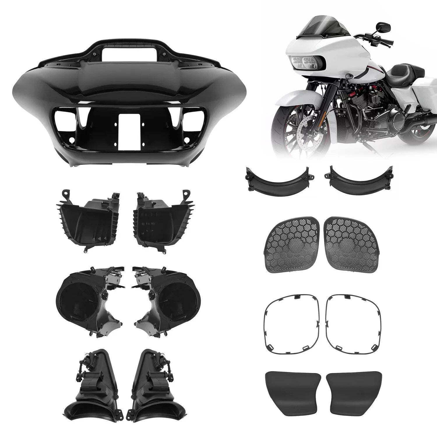 Inner Outer Fairing & Speaker Glove Box Air Duct for Harley CVO Road Glide (2015–2024)